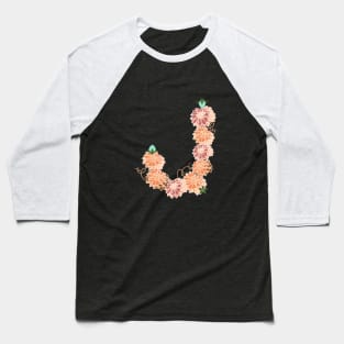 Letter J Floral Baseball T-Shirt